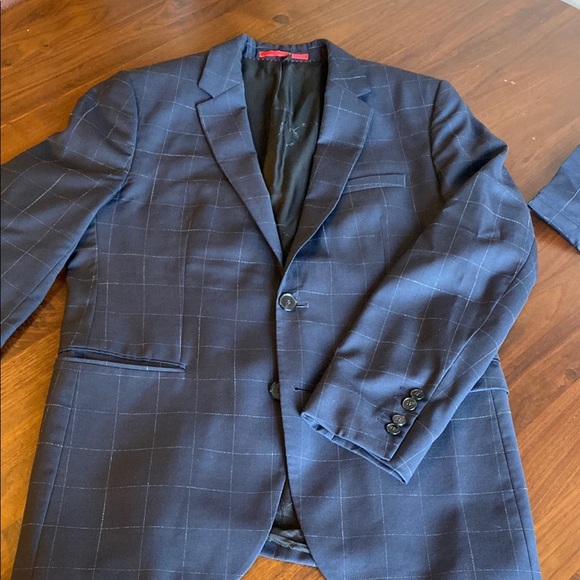 Hugo boss - Men's Navy Checkered Suit - 40R - Picture 2 of 16